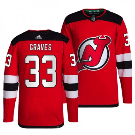 Miehille NHL New Jersey Devils Pelipaita Ryan Graves 33 Adidas Punainen Authentic